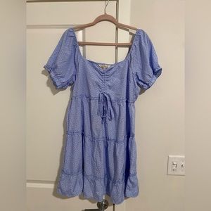 Blue Floral Babydoll Dress